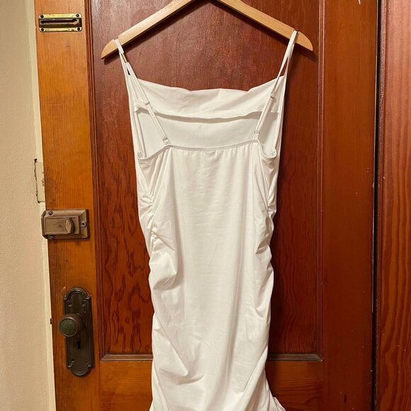 NWOT | WHITE | SHEIN SXY Solid Ruched Side Cami Bodycon Dress - Picture 7 of 9